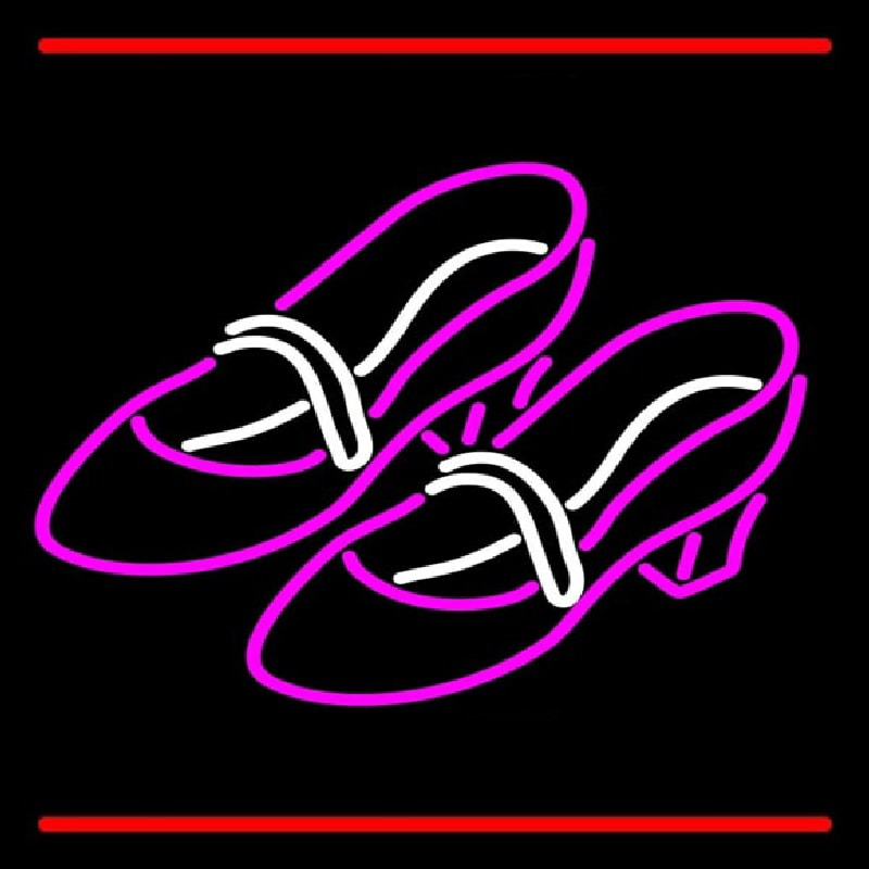 Pink Sandal Heels With Red Line Leuchtreklame
