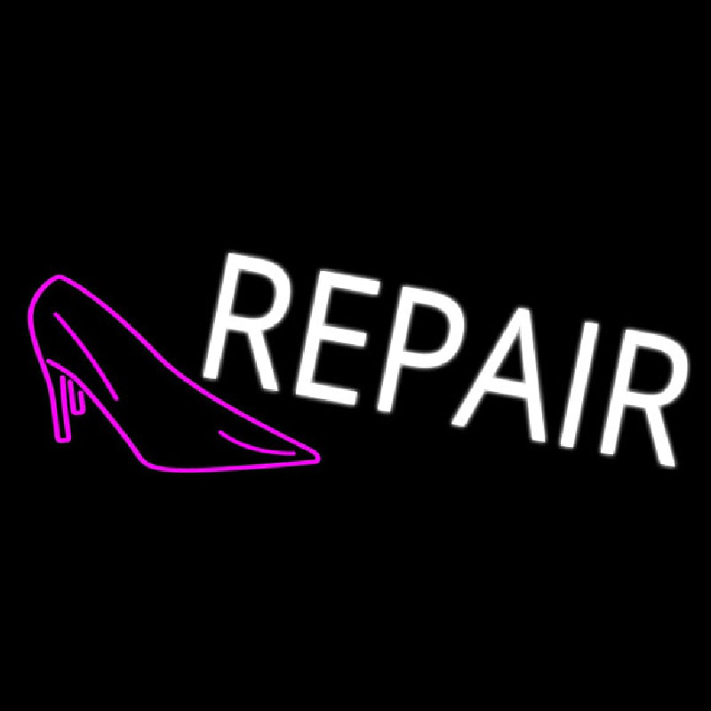 Pink Sandal Logo Repair Leuchtreklame