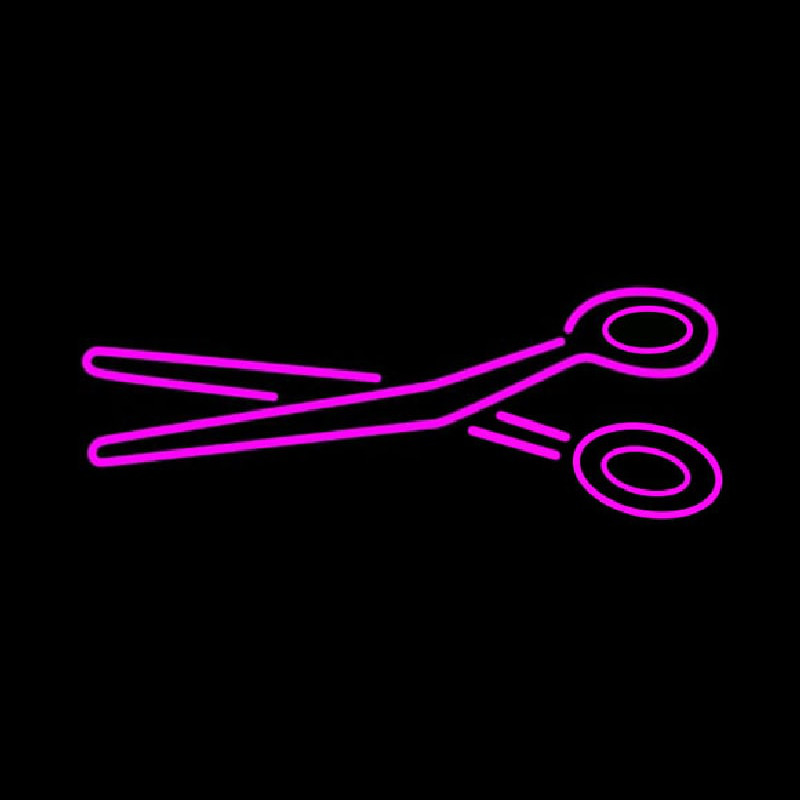 Pink Scissor Logo Leuchtreklame