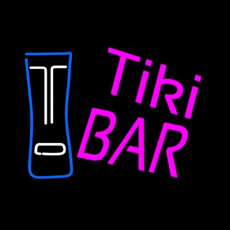 Pink Tiki Bar with Logo Leuchtreklame