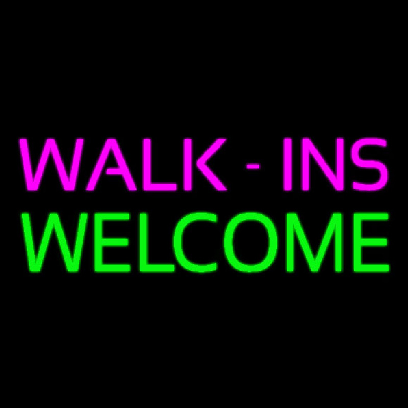 Pink Walk Ins Welcome Leuchtreklame