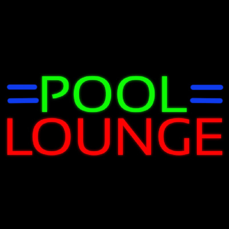 Pool Lounge Leuchtreklame