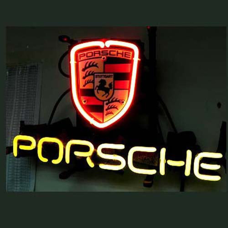 Porsche European Auto Bier Bar Leuchtreklame