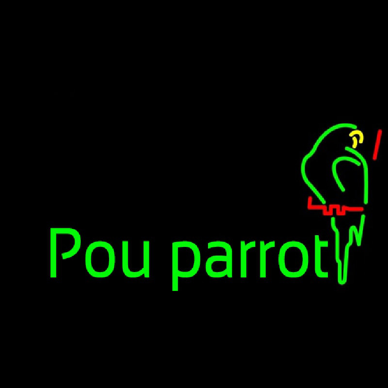 Pou Parrot Leuchtreklame