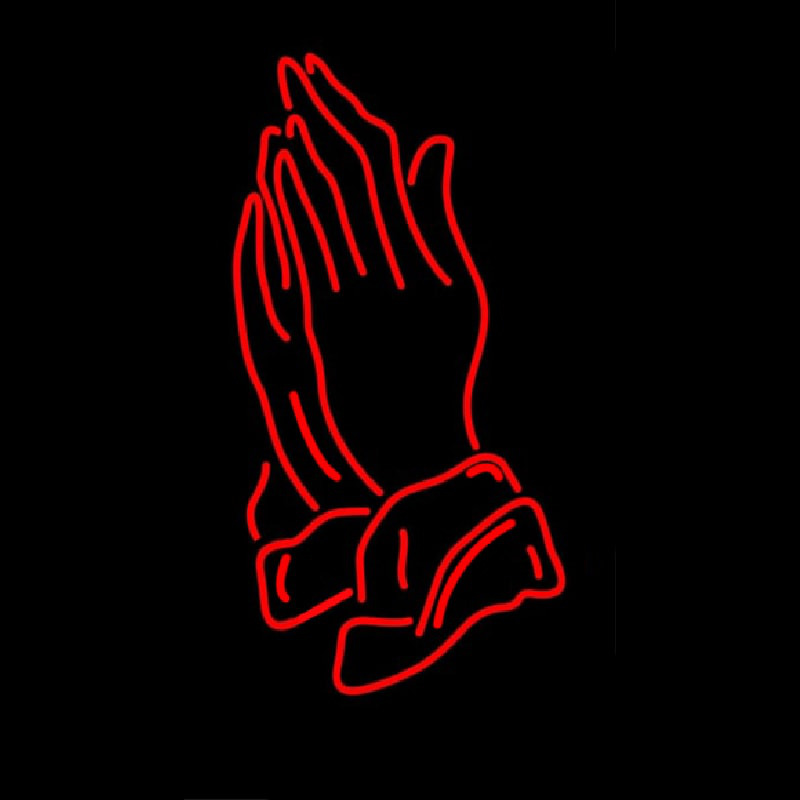 Praying Hands Leuchtreklame