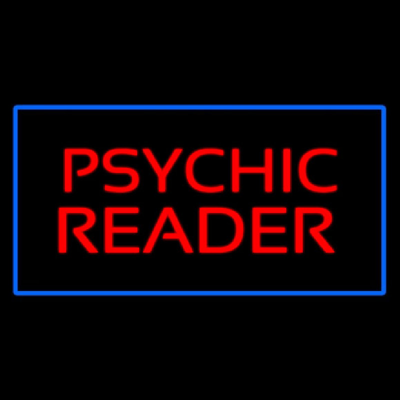Psychic Reader Blue Rectangle Leuchtreklame