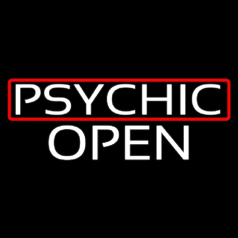 Psychic Red Border Open Leuchtreklame