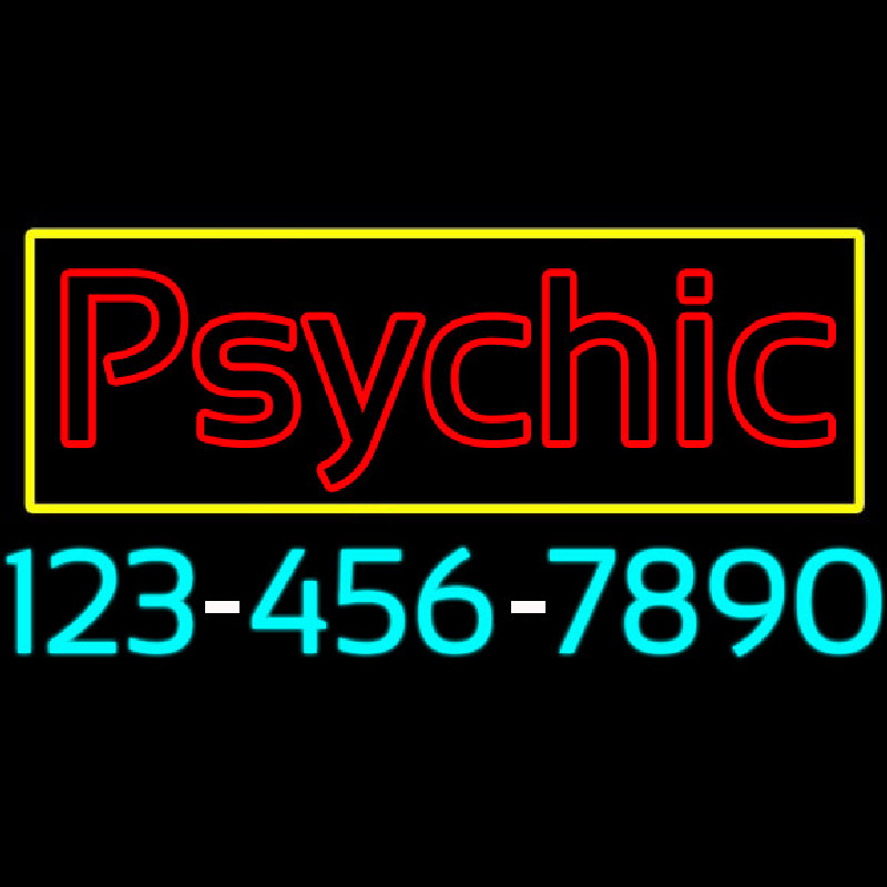 Psychic With Phone Number Leuchtreklame