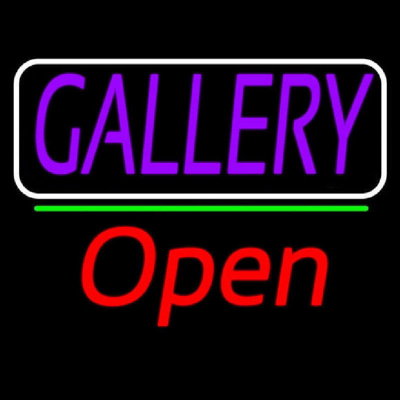 Purle Gallery With Open 2 Leuchtreklame