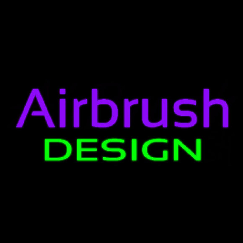 Purple Airbrush Green Design Leuchtreklame