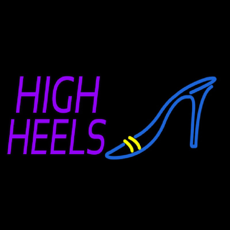 Purple High Heels With Sandal Leuchtreklame