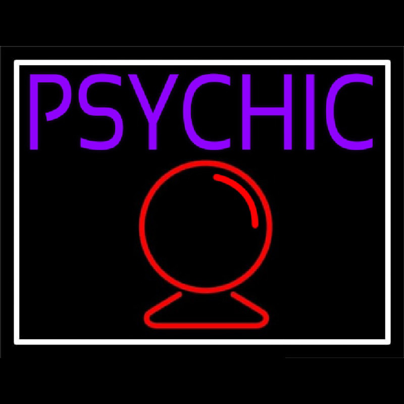 Purple Psychic With Crystal Leuchtreklame