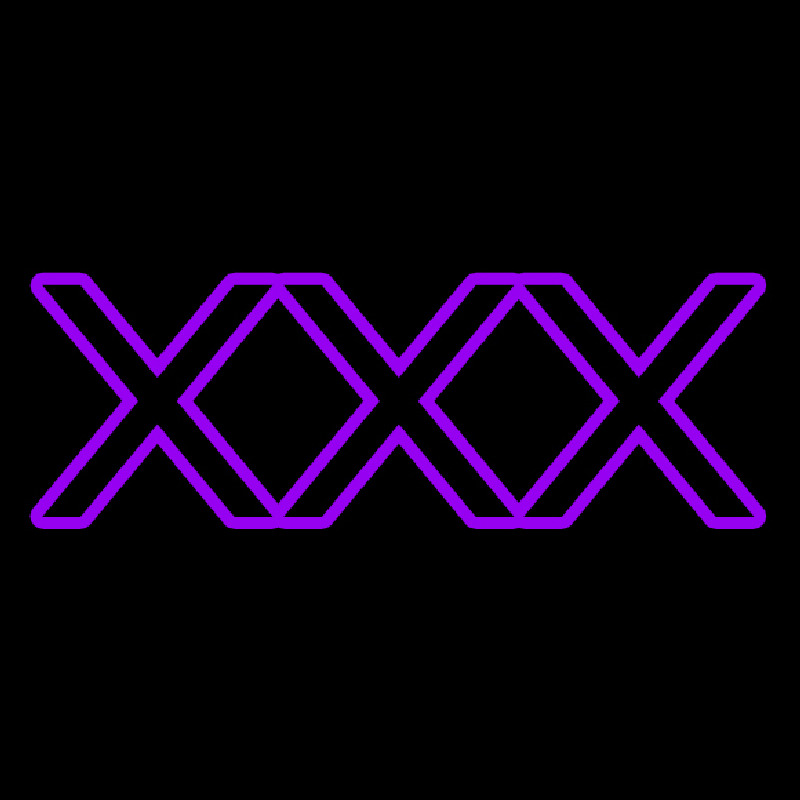 Purple X   Leuchtreklame