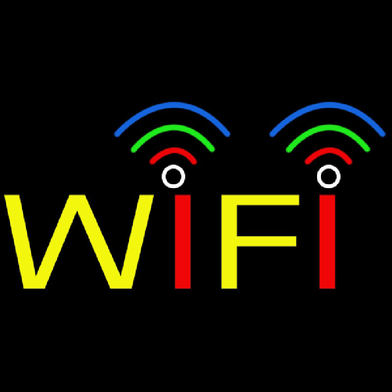 Rainbow Wifi Block Leuchtreklame