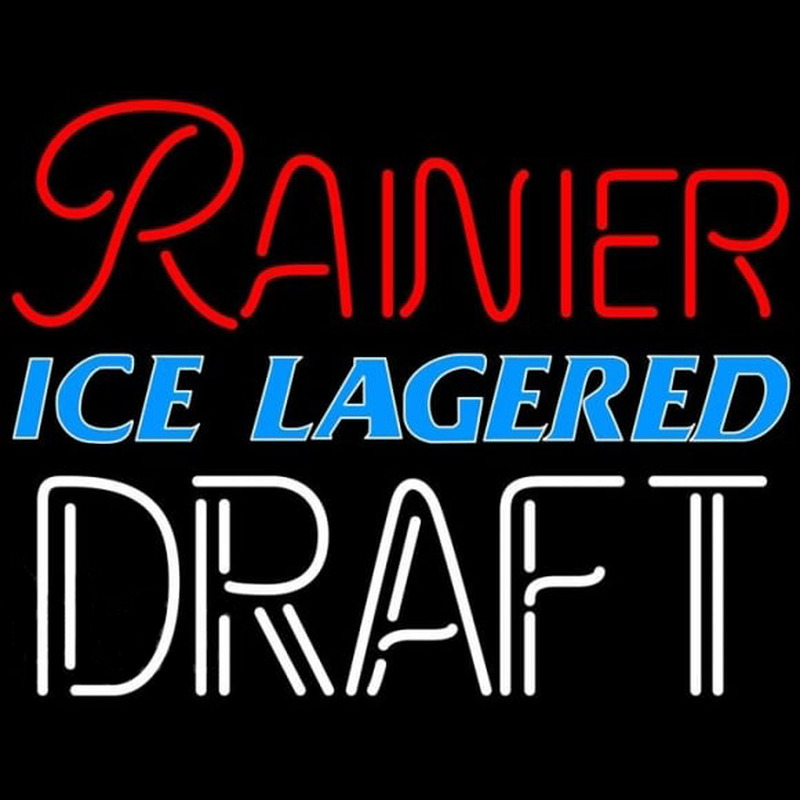 Rainier Ice Lagered Draft Beer Sign Leuchtreklame