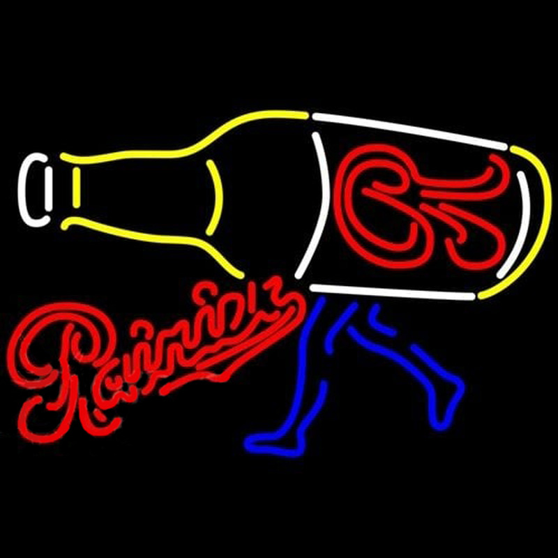 Rainier Walking R Bottle Beer Sign Leuchtreklame
