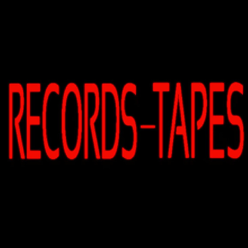 Records Tapes Leuchtreklame