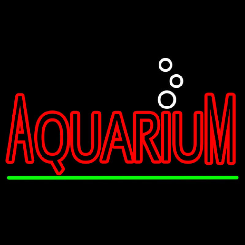 Red Aquarium Green Line Leuchtreklame