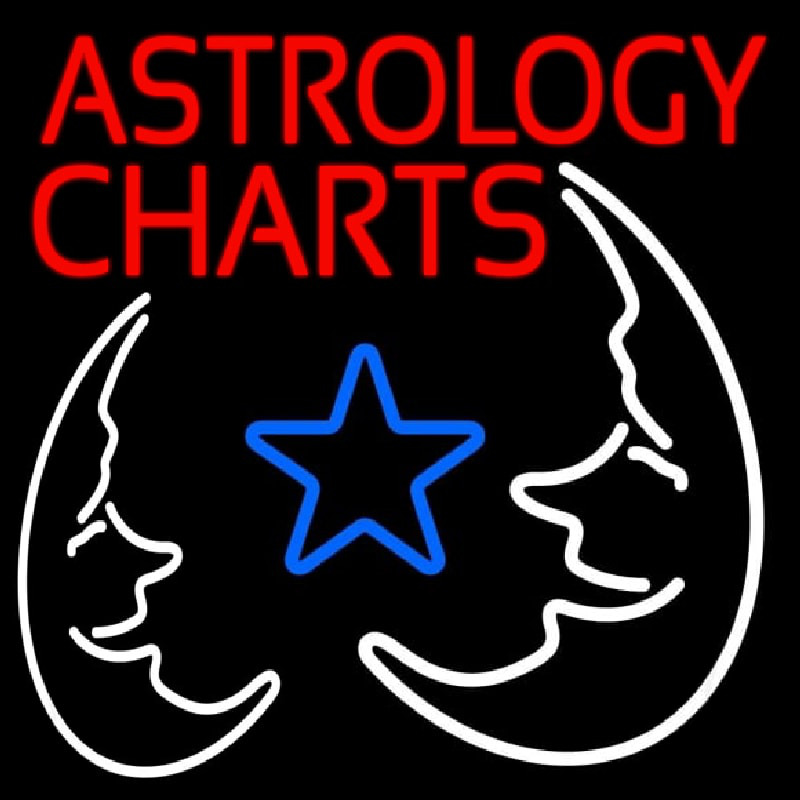 Red Astrology Charts Leuchtreklame