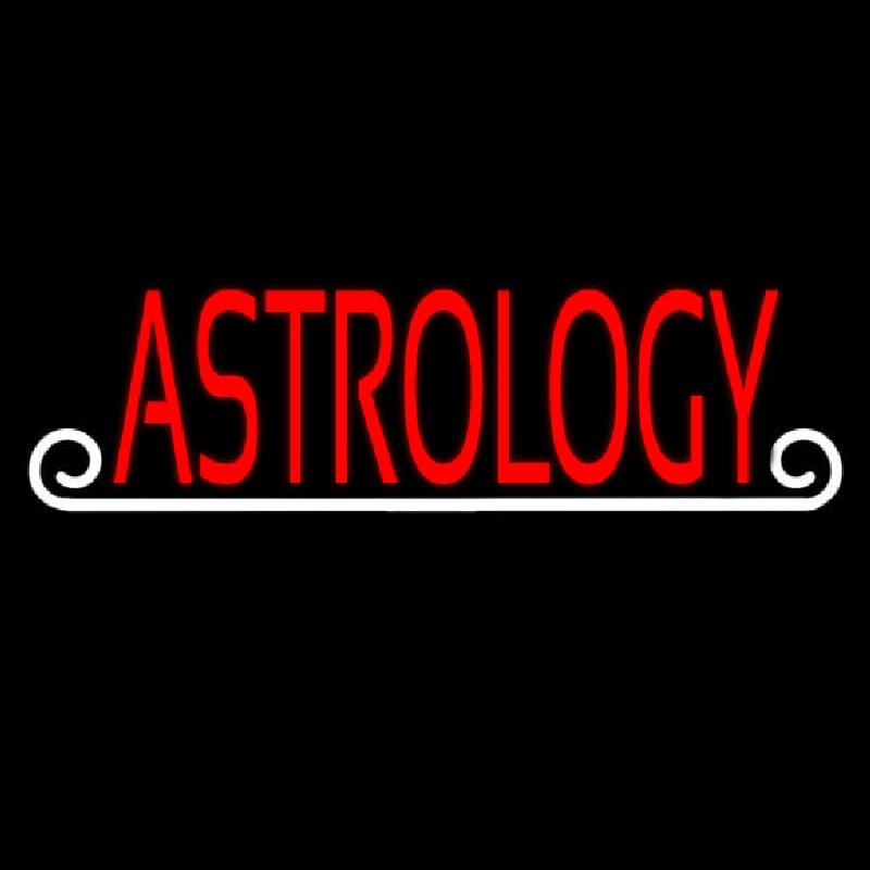 Red Astrology White Line Leuchtreklame