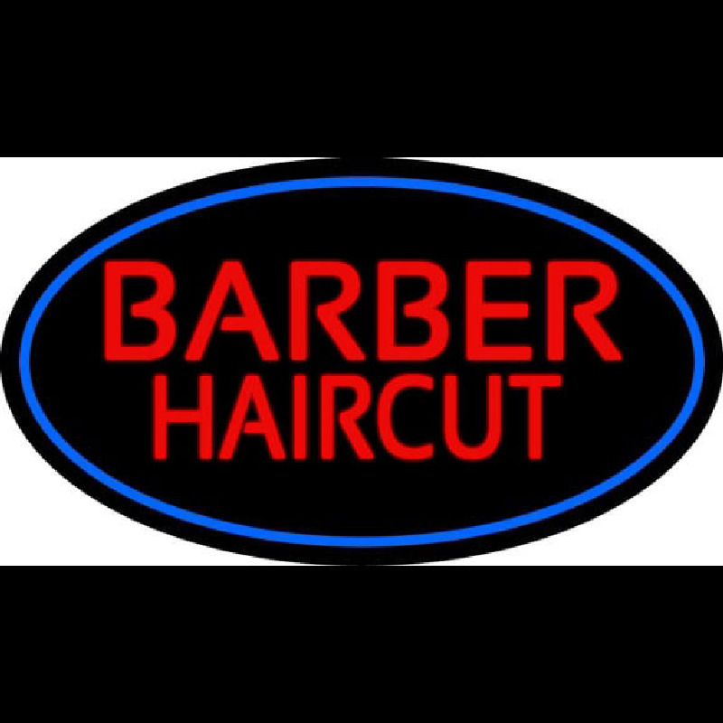 Red Barber Haircuts Leuchtreklame