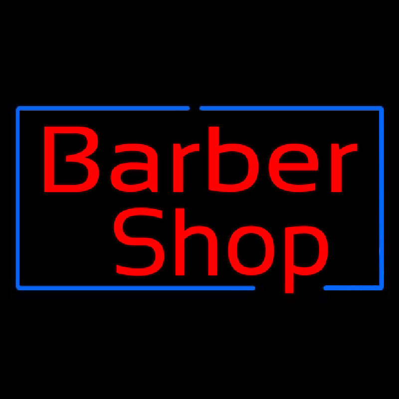 Red Barber Shop Border Leuchtreklame