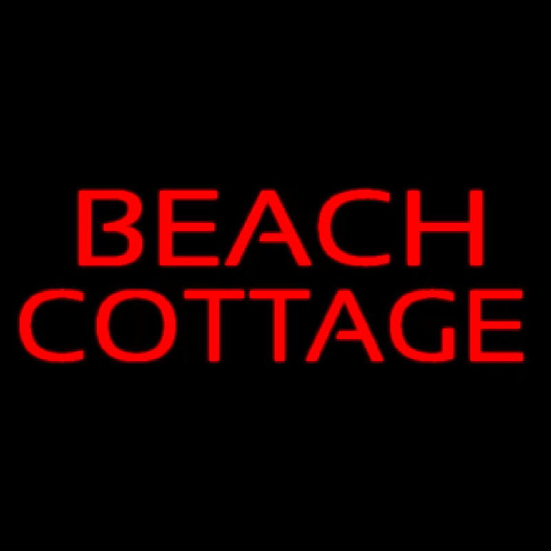 Red Beach Cottage Leuchtreklame