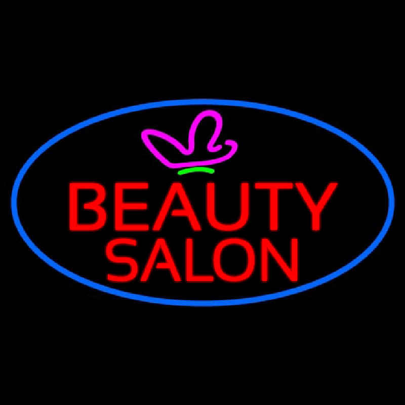 Red Beauty Salon Logo Leuchtreklame