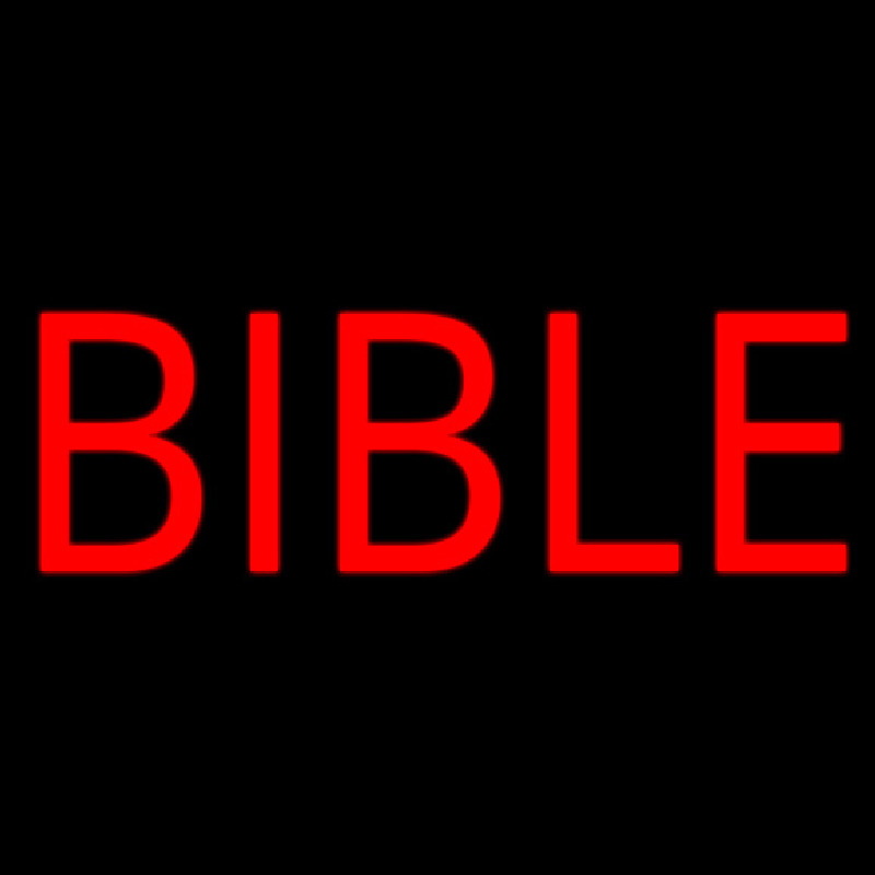 Red Bible Block Leuchtreklame
