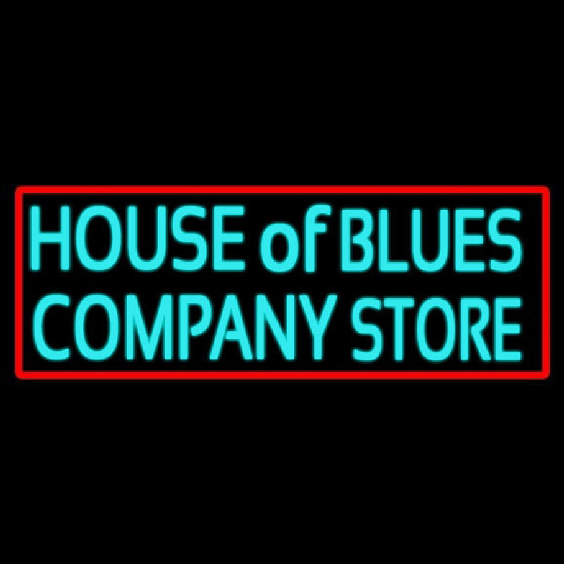 Red Border House Of Blues Company Store Leuchtreklame