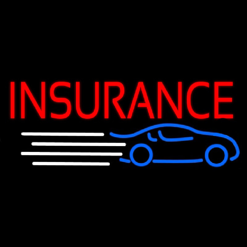 Red Car Insurance Leuchtreklame