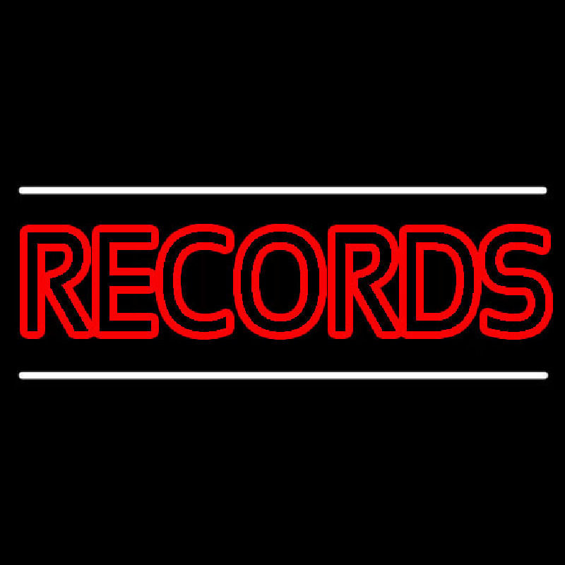 Red Colored Records Leuchtreklame