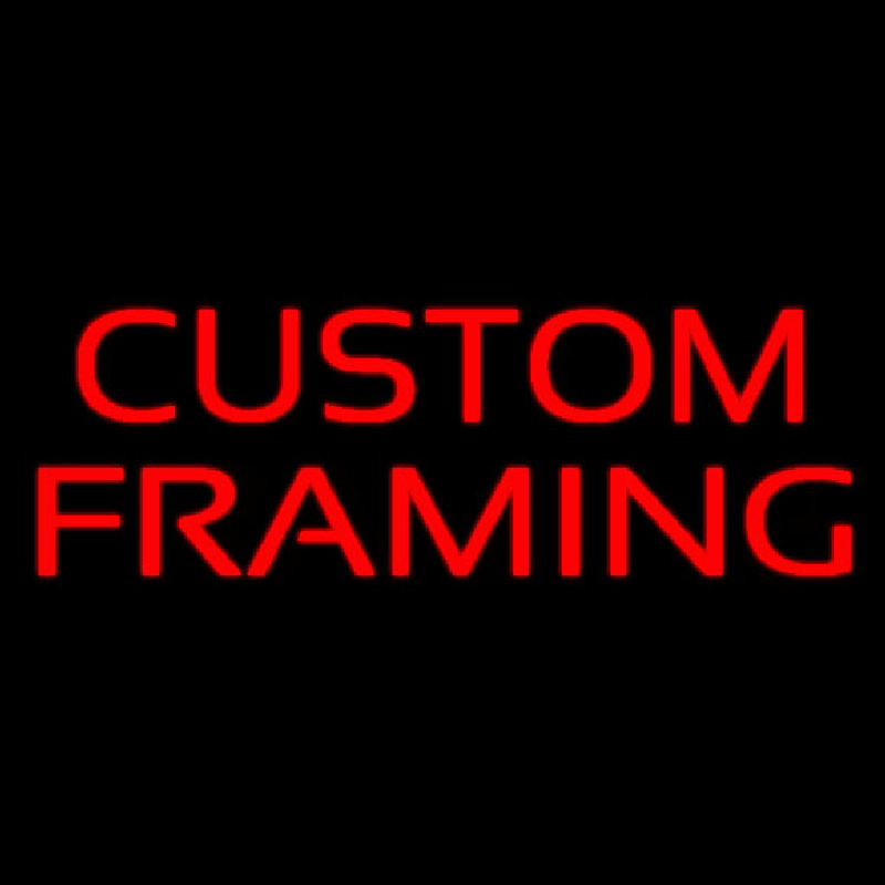 Red Custom Framing 1 Leuchtreklame