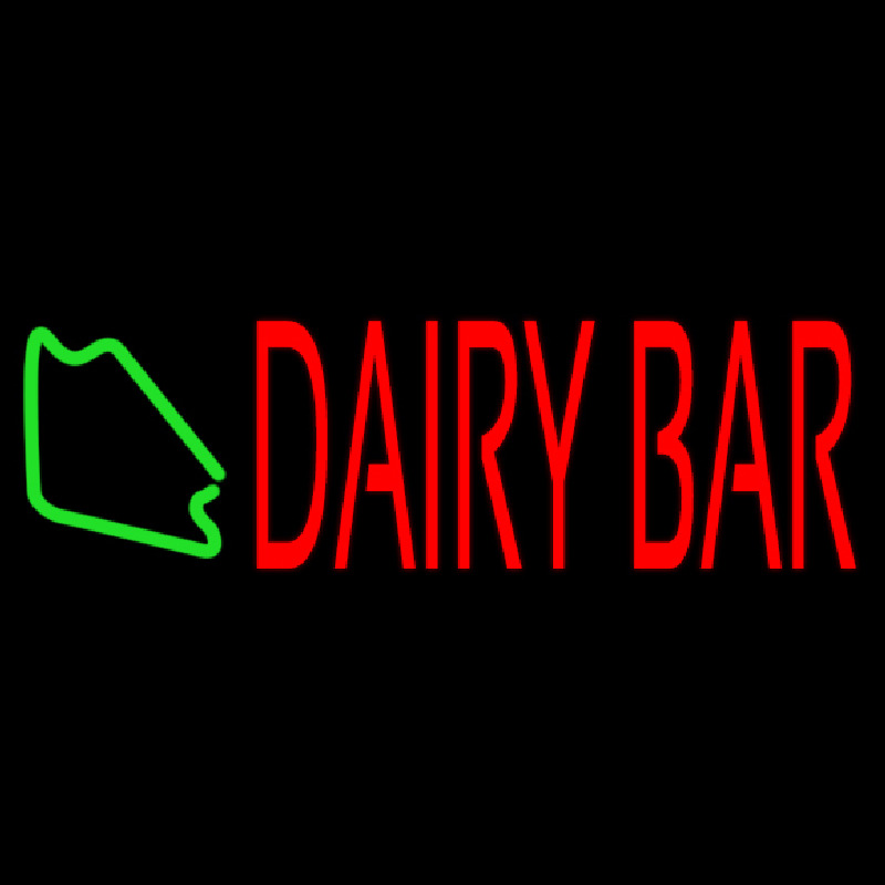 Red Dairy Bar Leuchtreklame