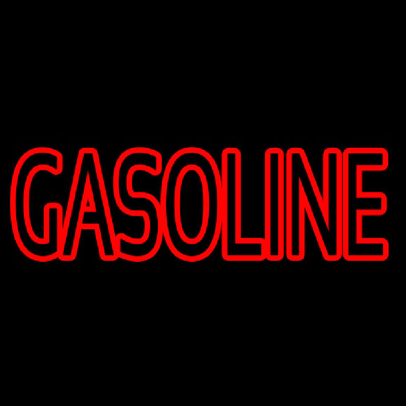 Red Double Stroke Gasoline Leuchtreklame