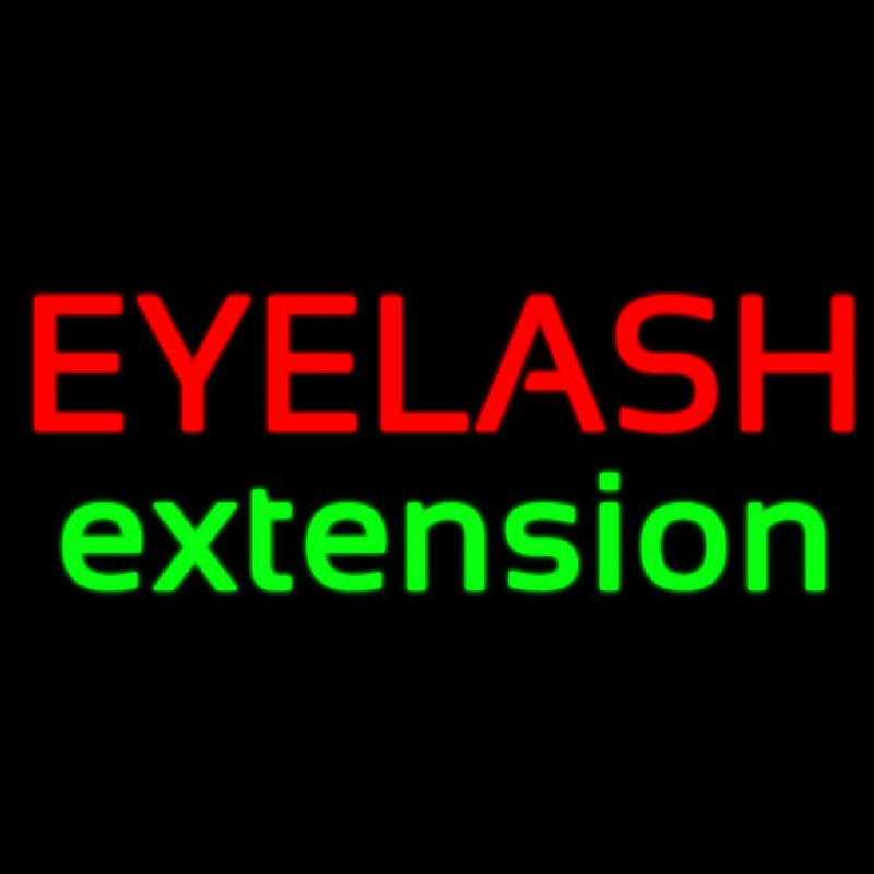 Red Eyelash Green E tension Leuchtreklame