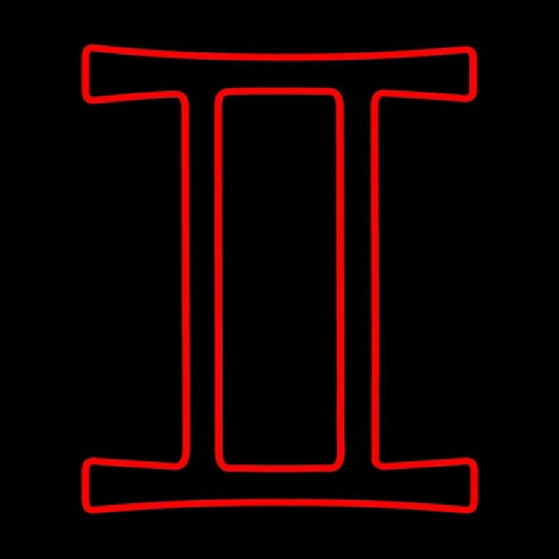 Red Gemini Leuchtreklame