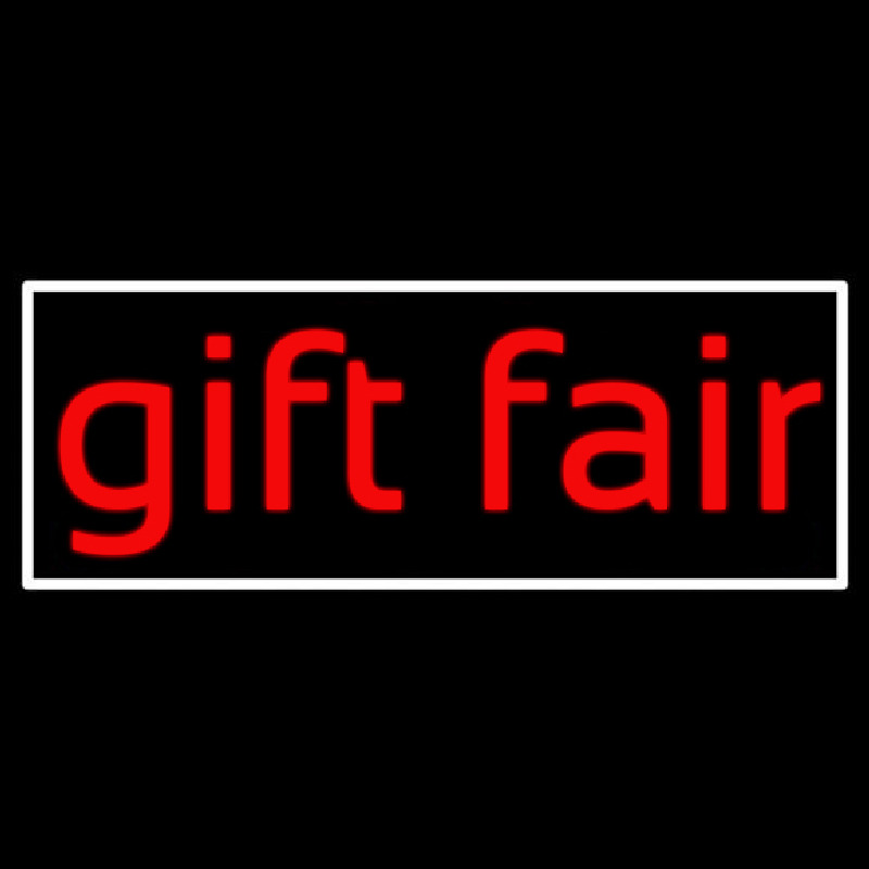 Red Gift Fair Leuchtreklame