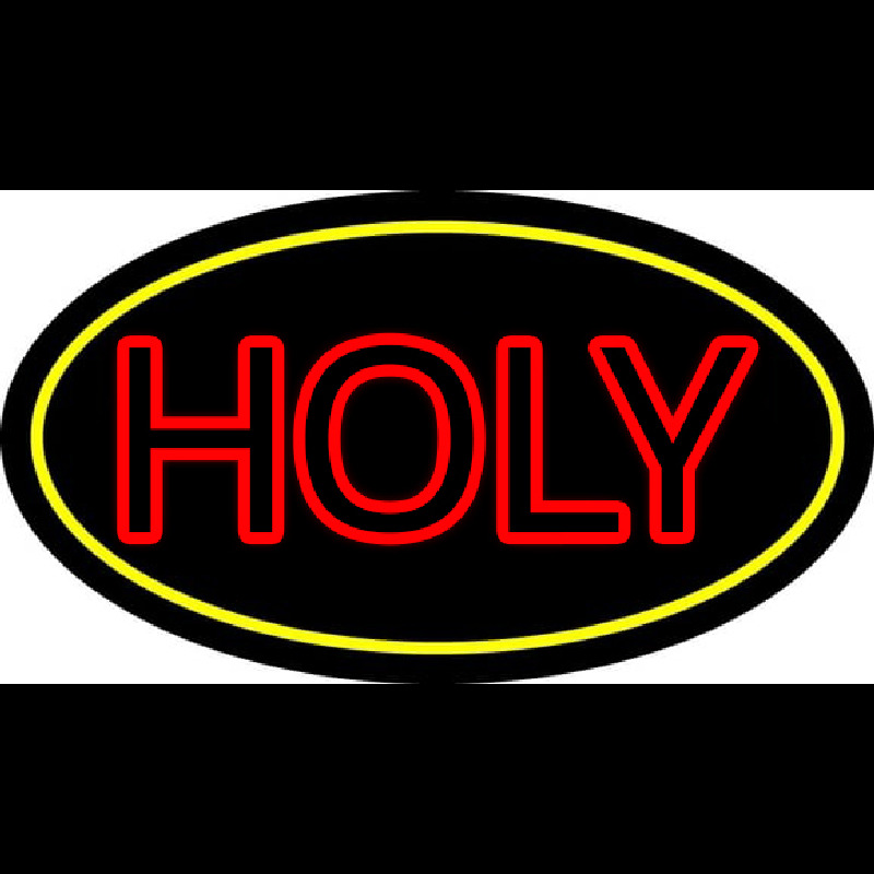 Red Holy With Border Leuchtreklame