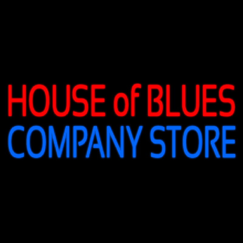 Red House Of Blues Blue Company Store Leuchtreklame