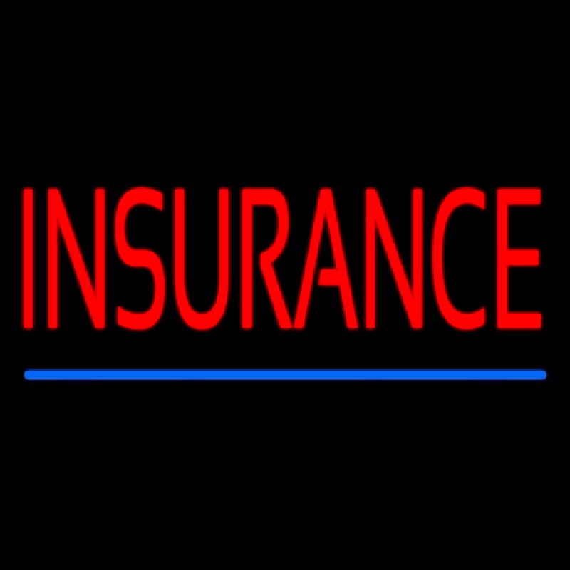 Red Insurance Blue Line Leuchtreklame