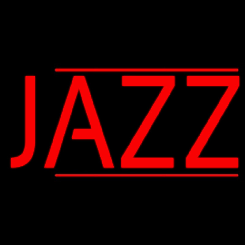 Red Jazz Block Double Line Leuchtreklame