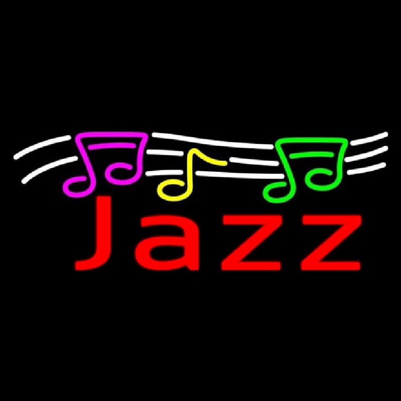 Red Jazz With Musical Note 2 Leuchtreklame
