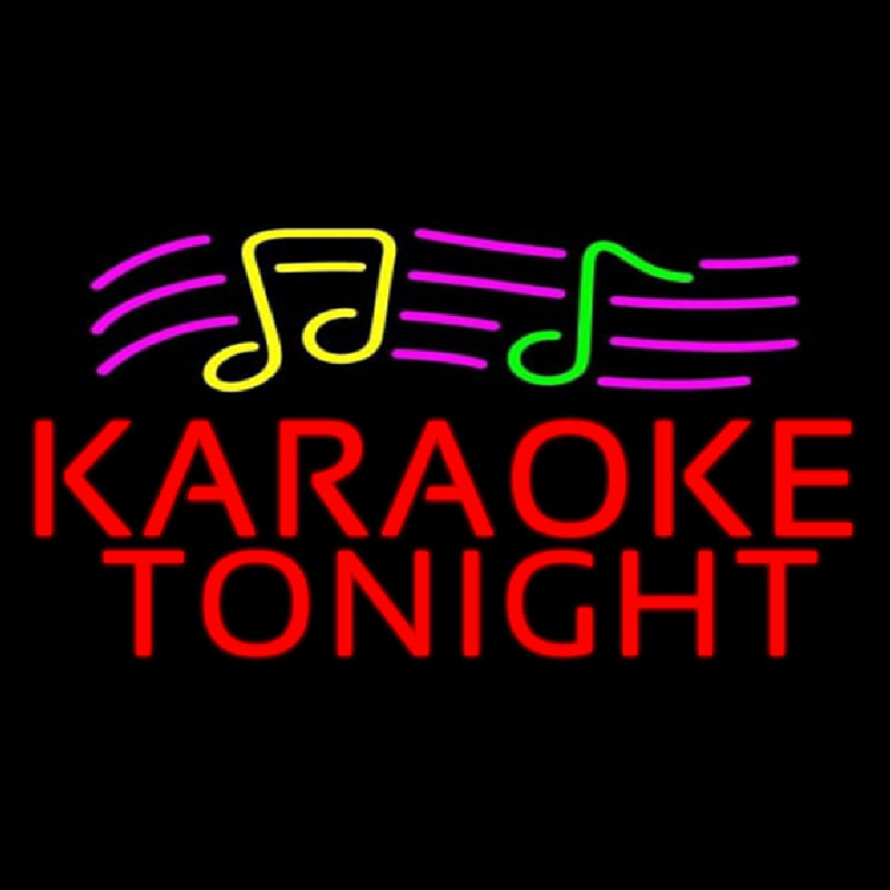 Red Karaoke Night Block Leuchtreklame