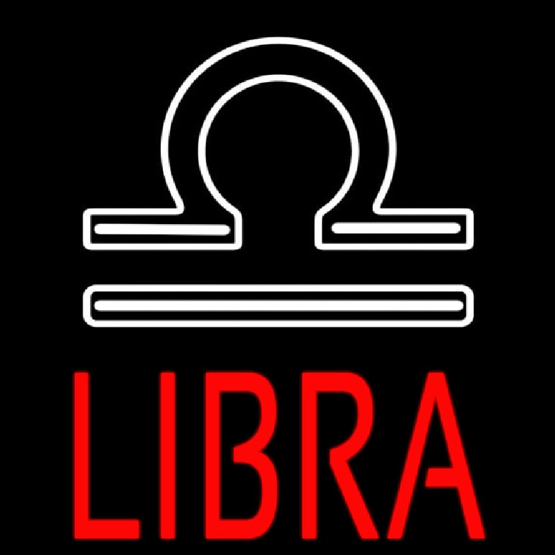 Red Libra Zodiac Leuchtreklame