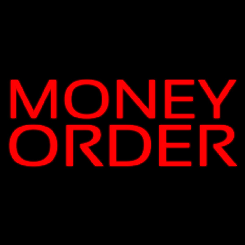 Red Money Order Leuchtreklame