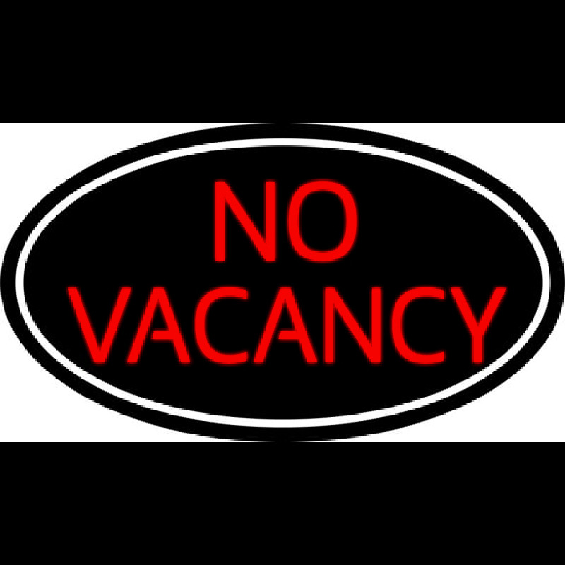 Red No Vacancy With White Border Leuchtreklame