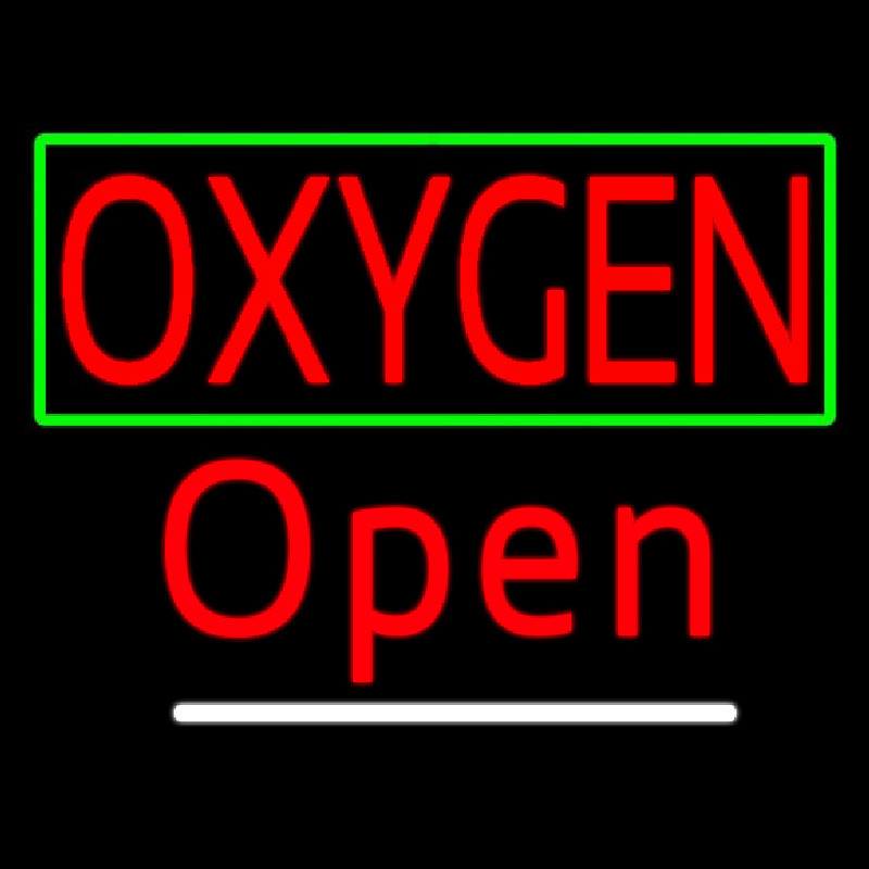 Red O ygen Open Leuchtreklame