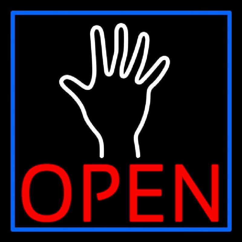 Red Open Psychic Blue Border Leuchtreklame