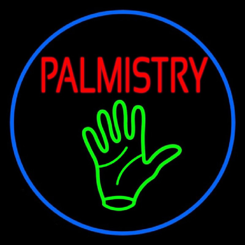 Red Palmistry Leuchtreklame